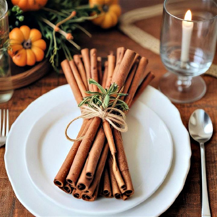 cinnamon stick bundles for fall theme