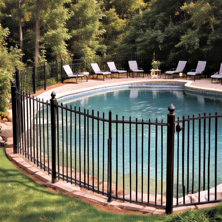 classic aluminum pool fence