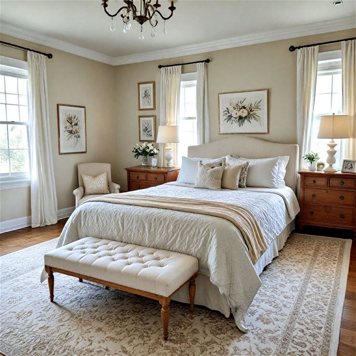 classic and elegant Ivory bedroom wall