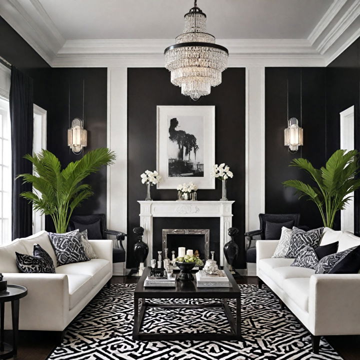 classic black and white color scheme