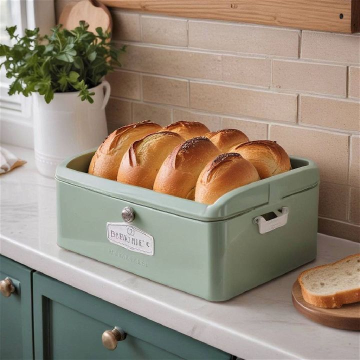 classic breadbox for retro kitchen