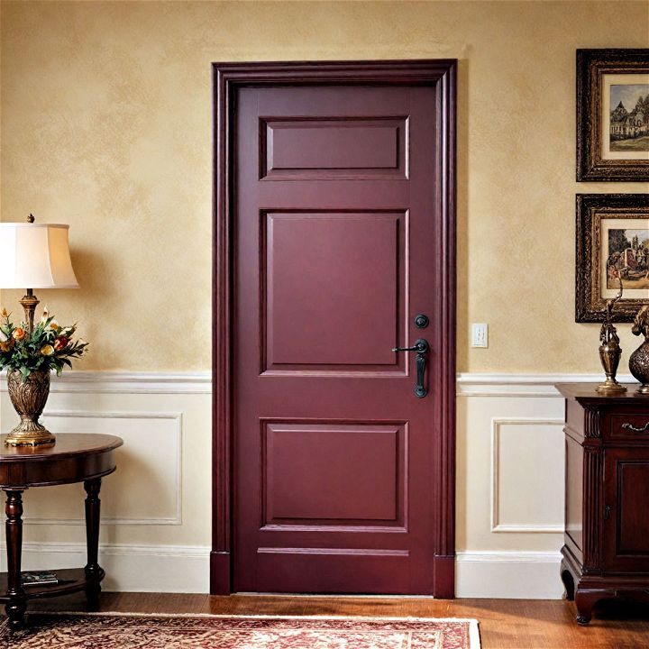 classic burgundy interior door