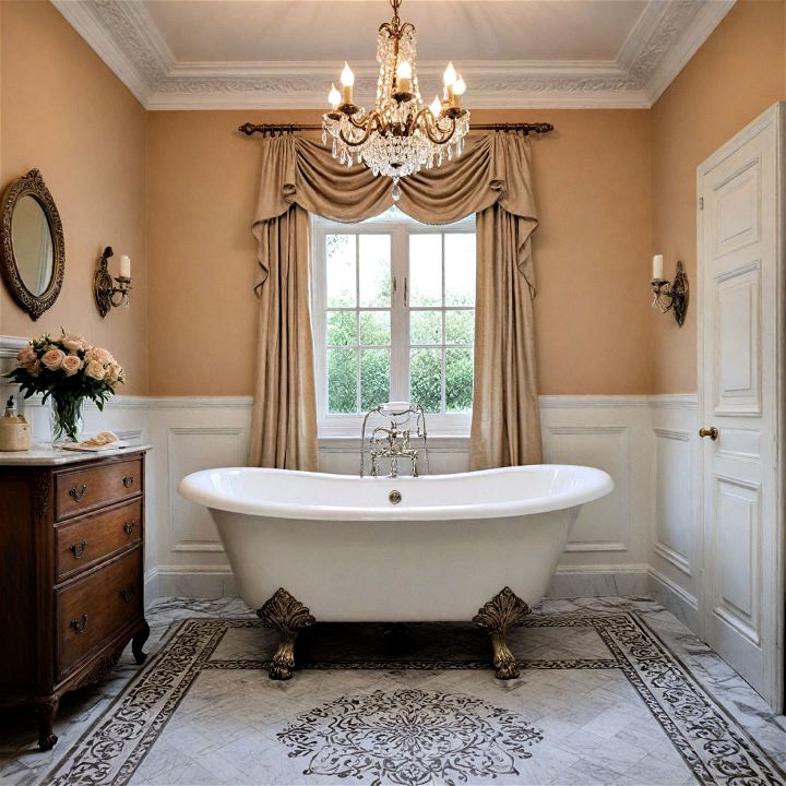 classic clawfoot tub for victorian bathroom