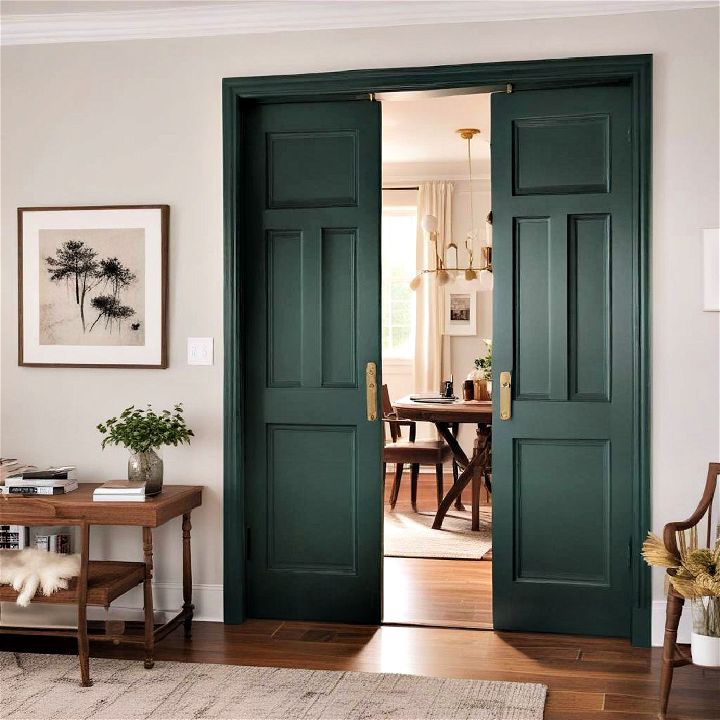 classic deep forest green door