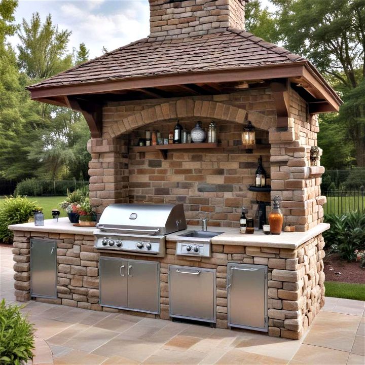 classic elegance outdoor kitchen