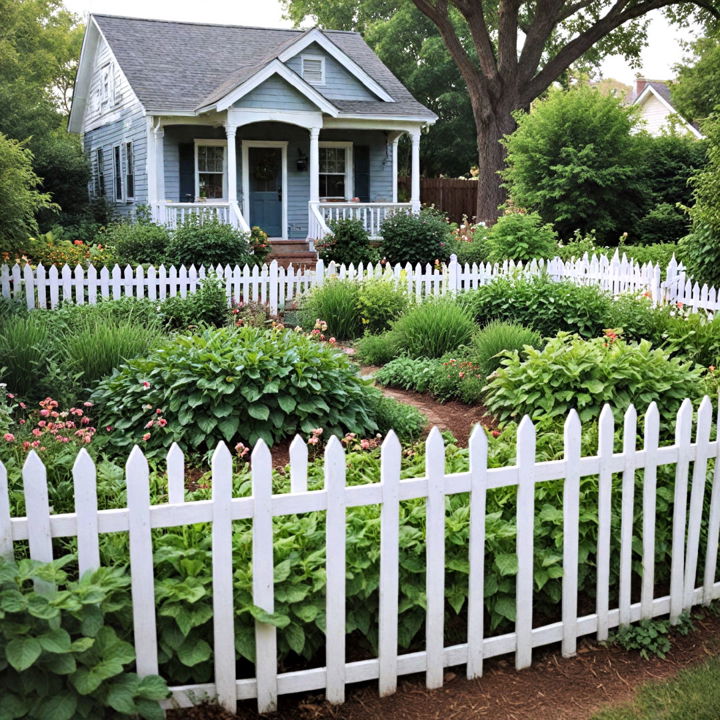 classic picket fences for any vegetable garden