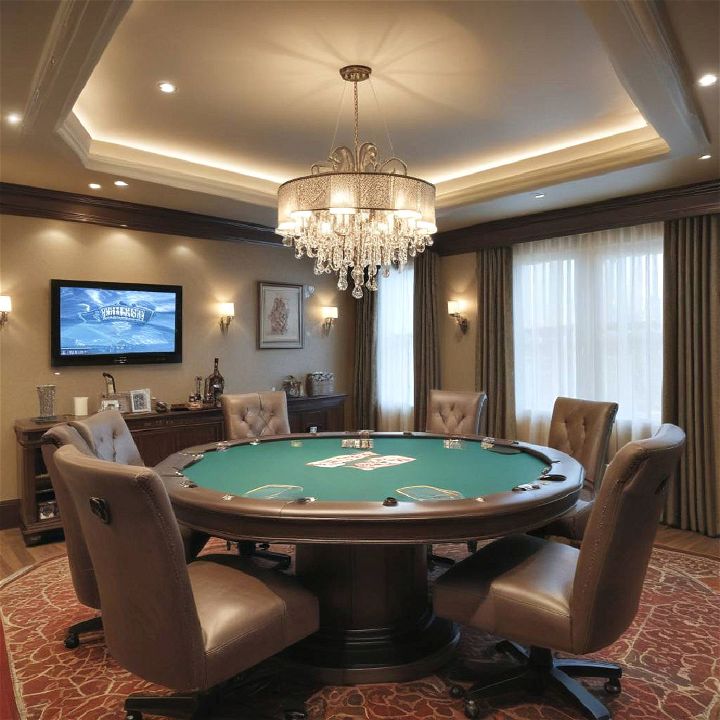 classic poker room for man cave