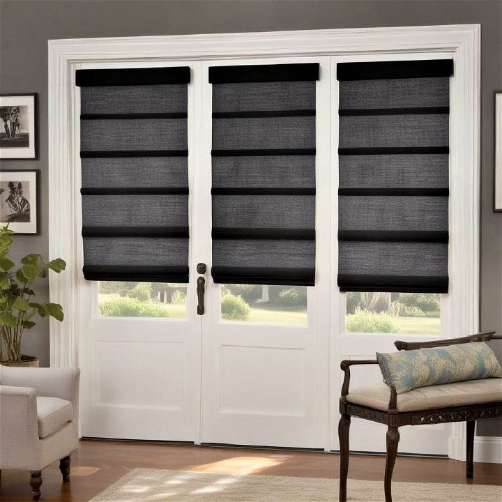 classic roman shades for french door
