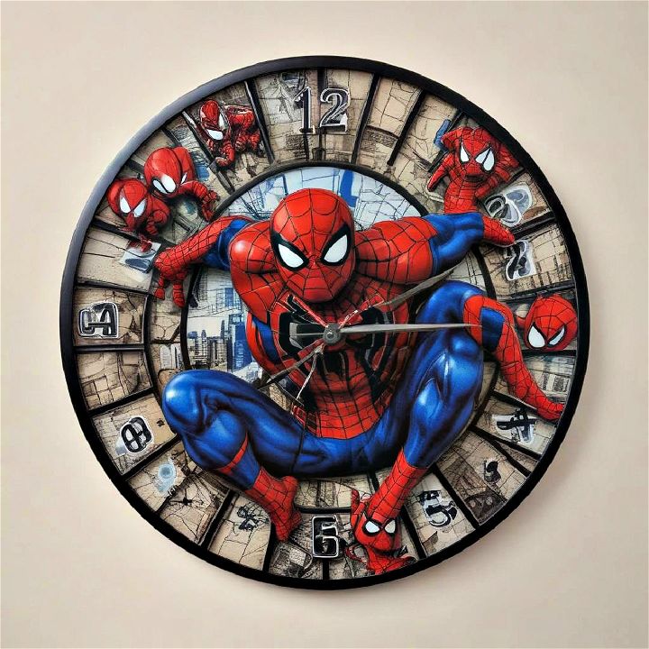 classic spiderman wall clock