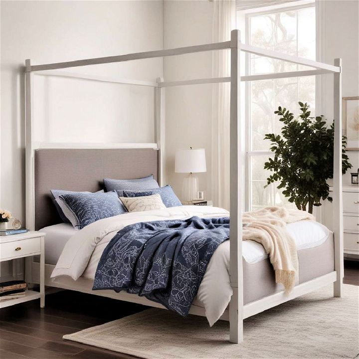 classic transitional canopy bed