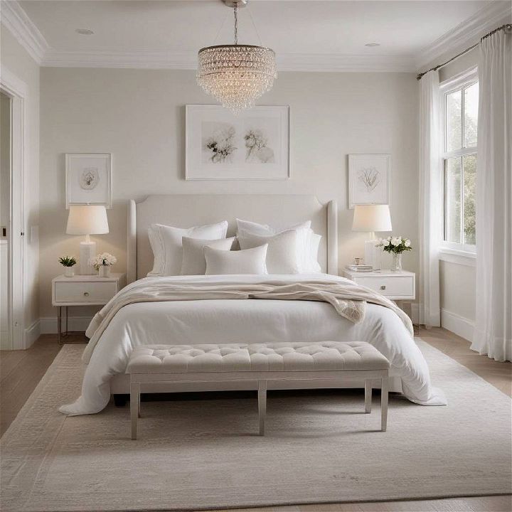 classic white bedroom for women