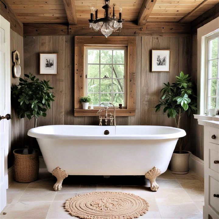 clawfoot tub cottage bathroom centerpiece