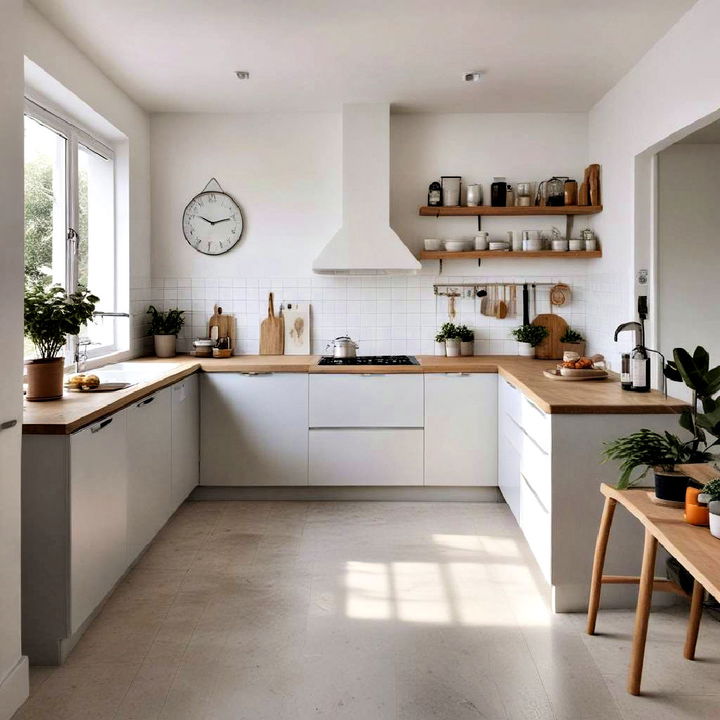 clean lines and simple scandinavian kitchen