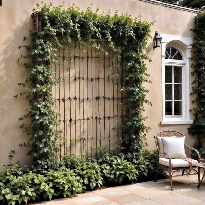 climbers and trellises for patio wall