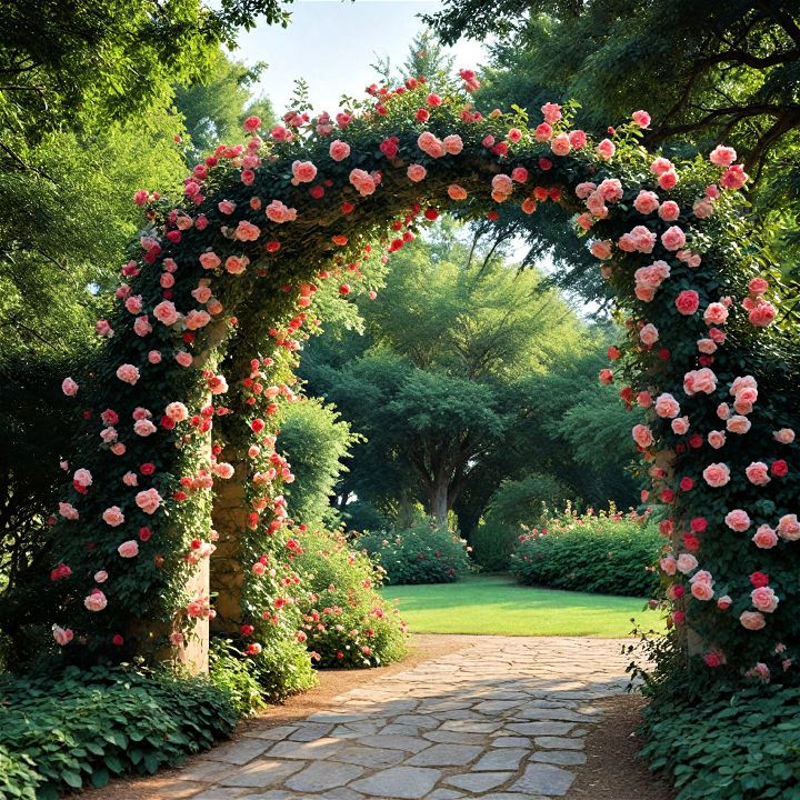 climbing rose archway