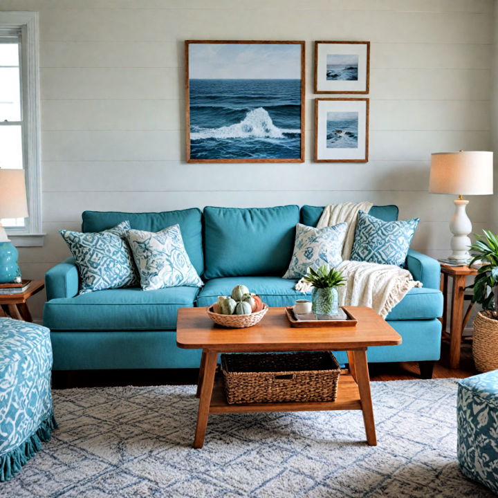 coastal comfort beach house living room