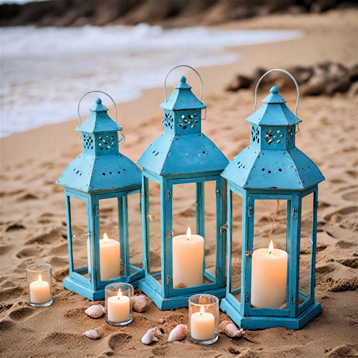 coastal lanterns for beach wedding