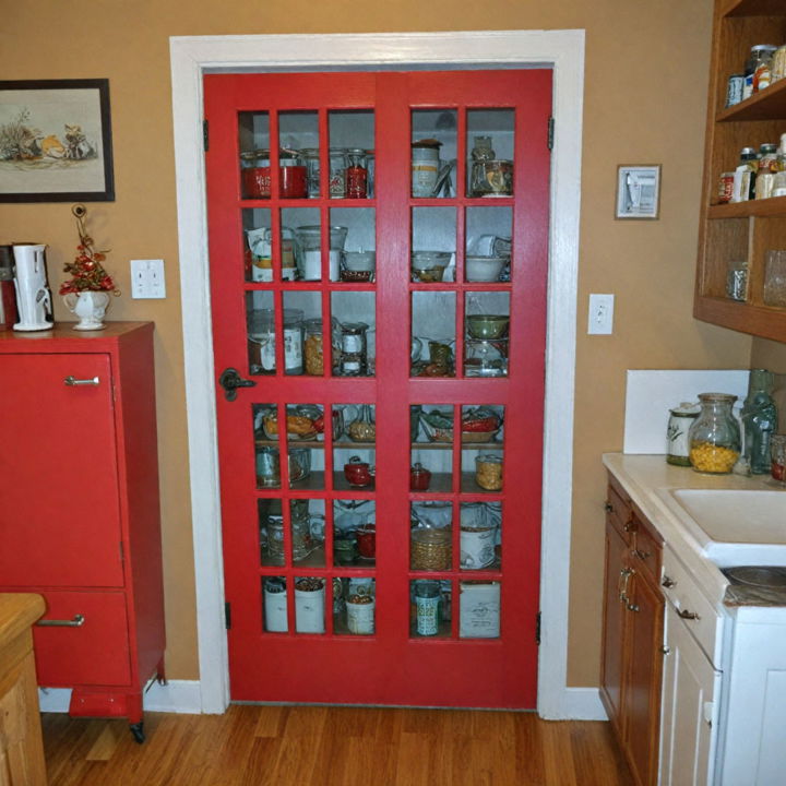 color pop pantry door for kitchen