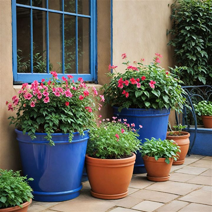 colorful and elegant container gardens