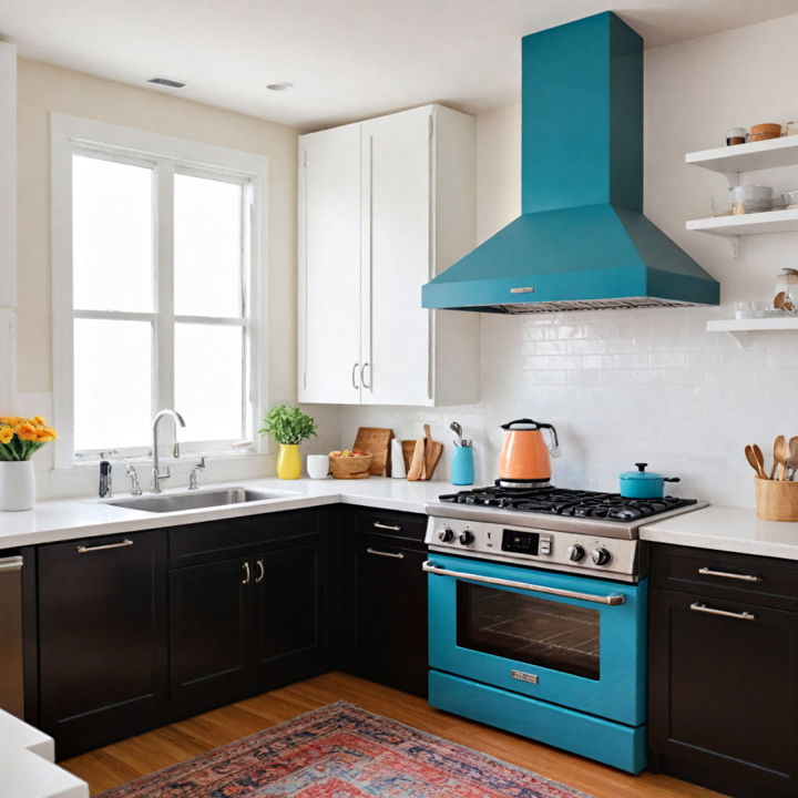 colorful kitchen appliances