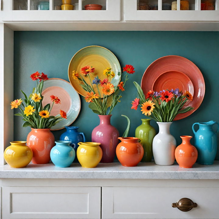 colorful knick knacks for kitchen