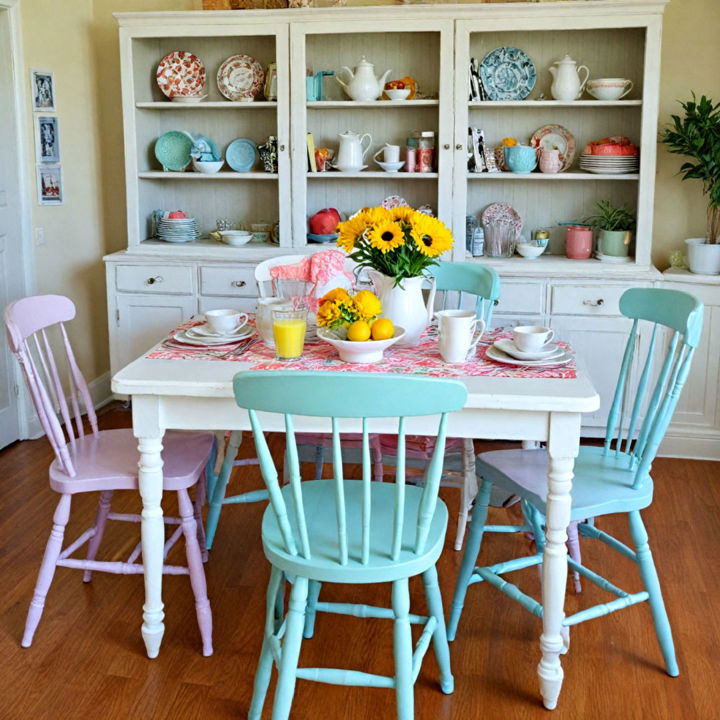 colorful painted furniture for kitchen