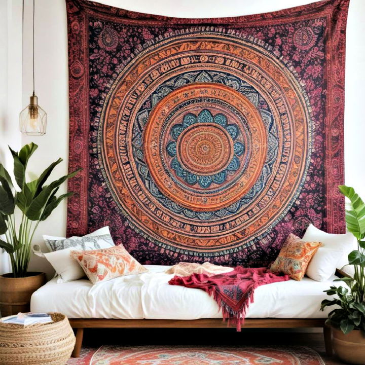 colorful tapesty for living room