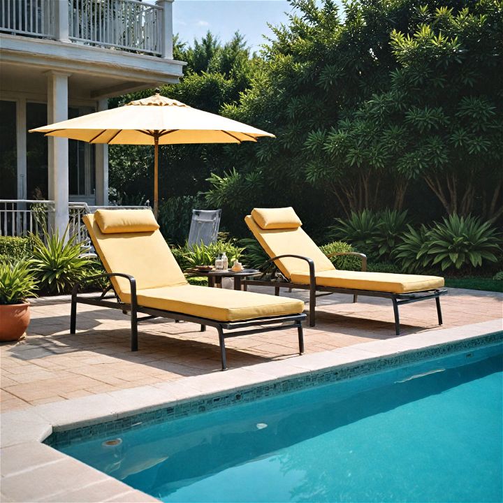 comfort and relaxation poolside lounge chairs