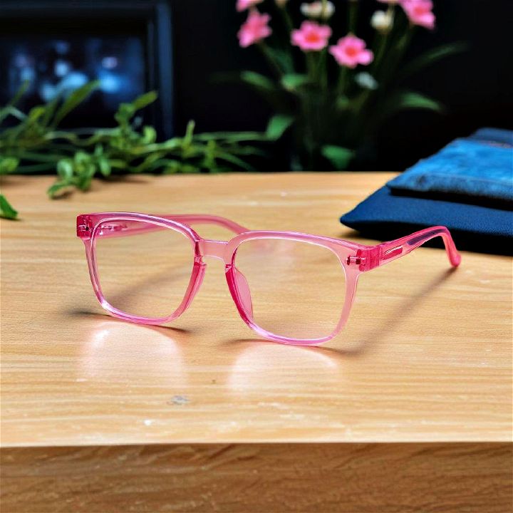 comfortable pink gaming glasses