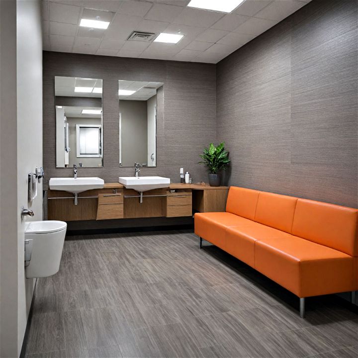 comfortable seating office bathroom