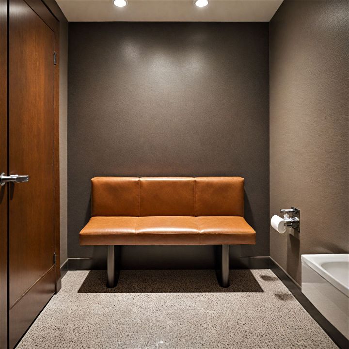 comfortable seating restaurant bathroom