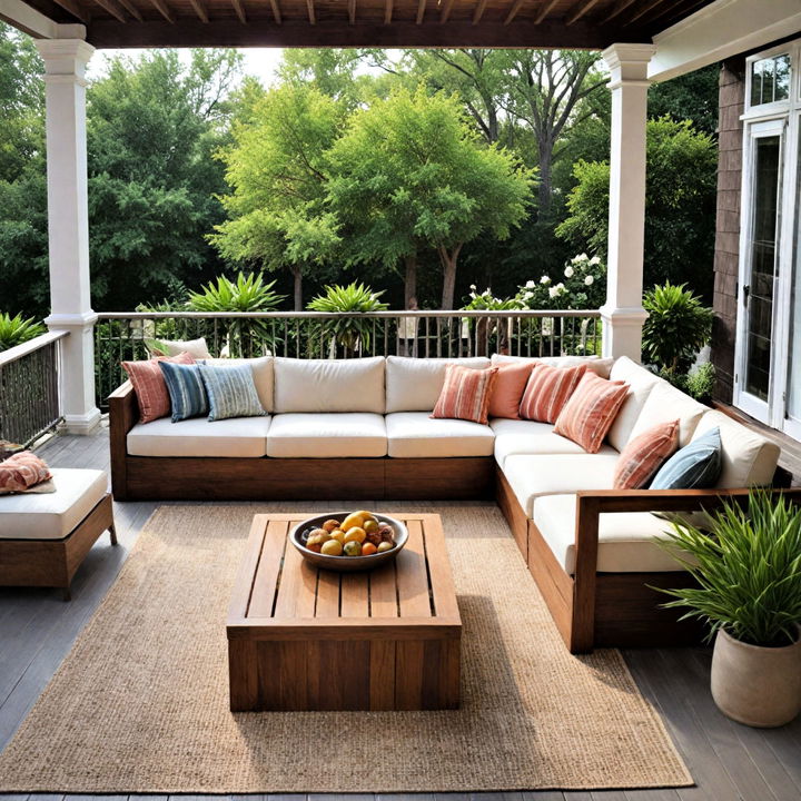 comfortable sectional sofa for deck