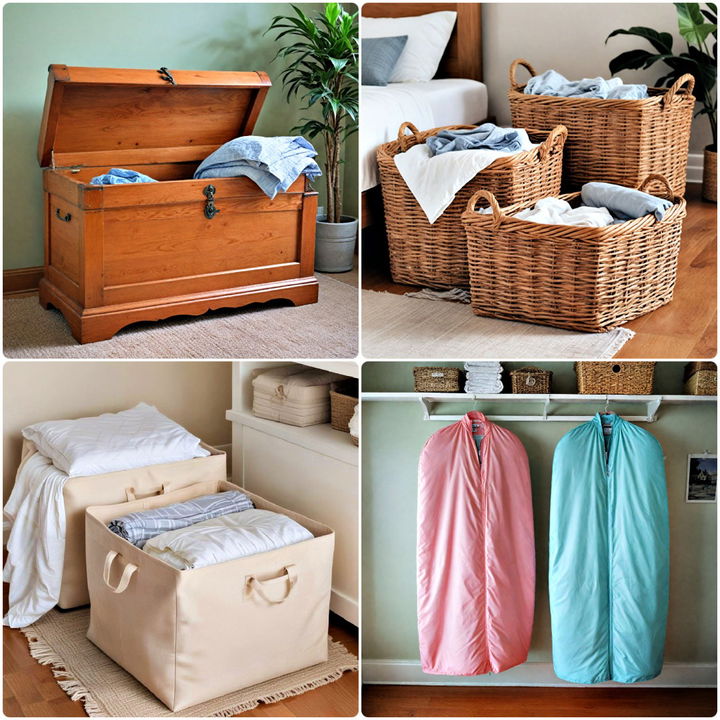 comforter storage ideas