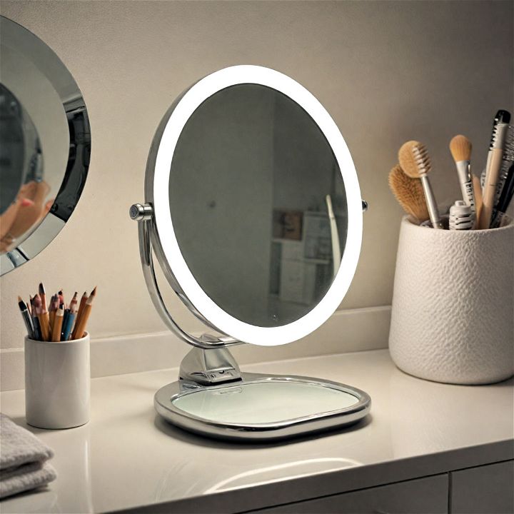 compact and convenient vanity mirror