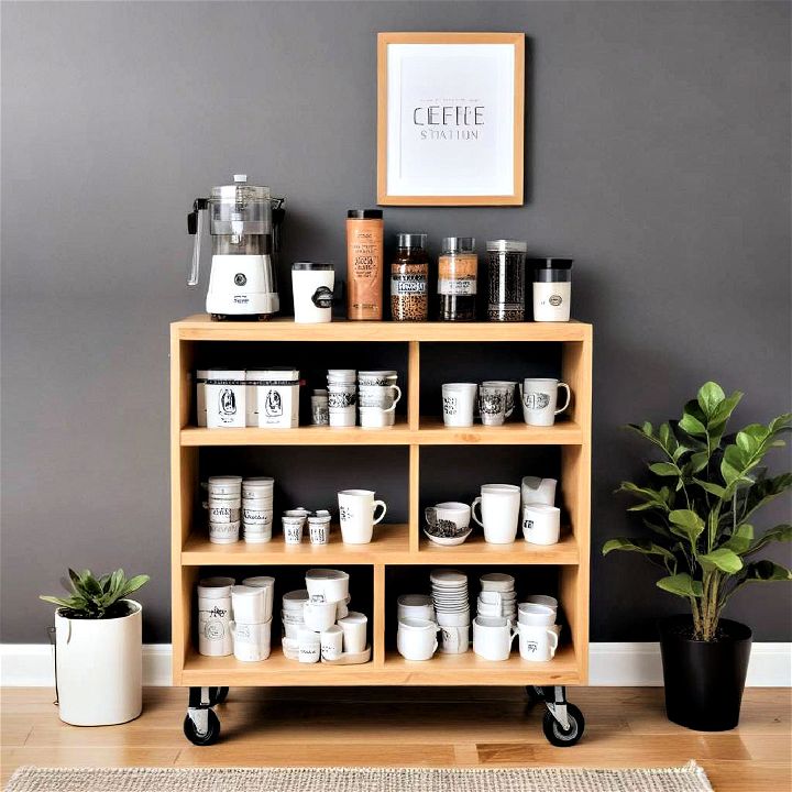 compact coffee cart for office