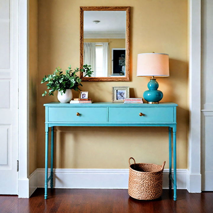 compact console table for additional storage