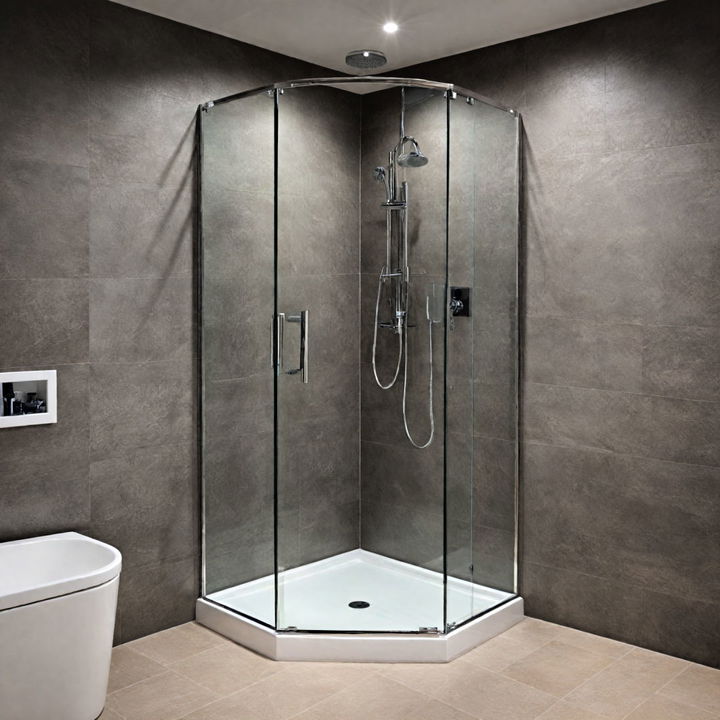 compact corner shower enclosure