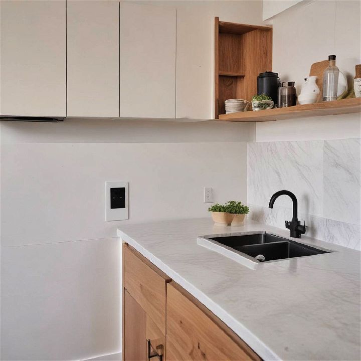 concealed outlets for minimalist kitchen