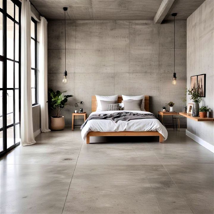 concrete flooring for bedroom