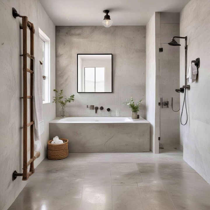 concrete flooring for small bathroom