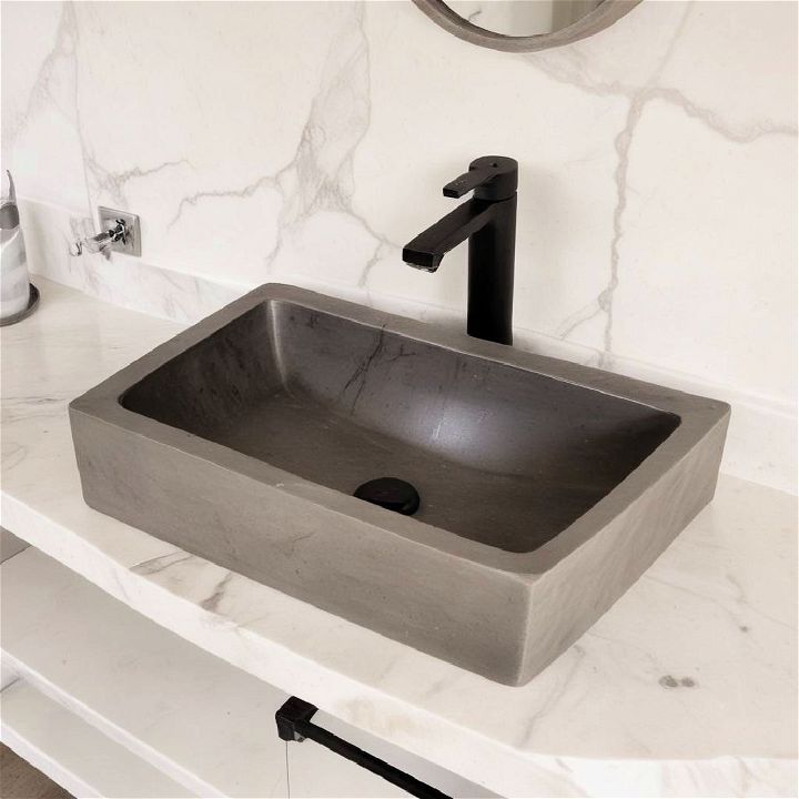 concrete sink to bring an industrial vibe