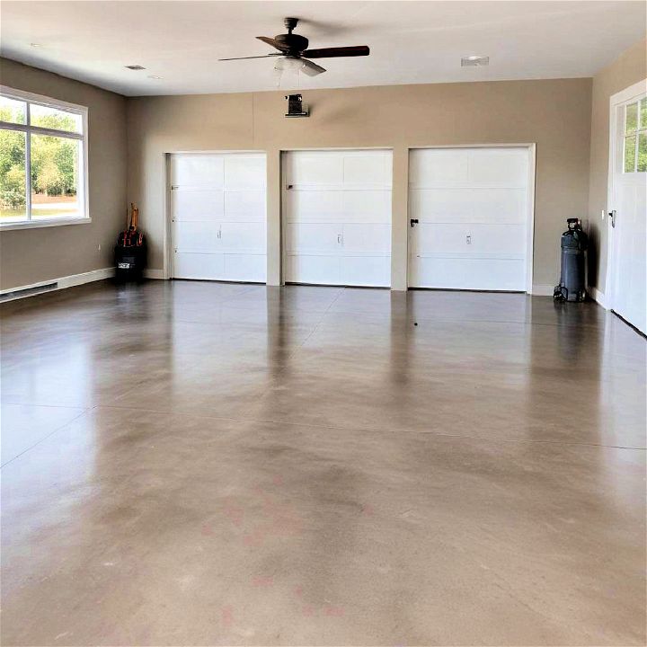 concrete stain painted floor