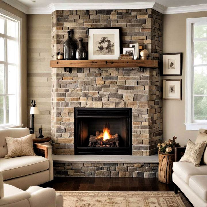 contemporary corner fireplace
