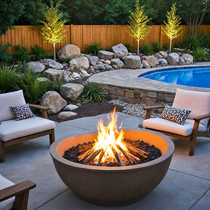cool fire pits for pool