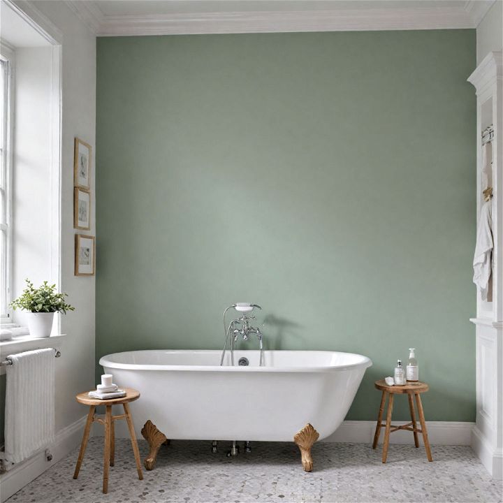 cool mint green accent wall color