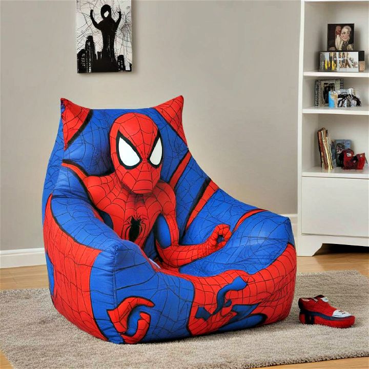 cool spiderman bean bag chair design