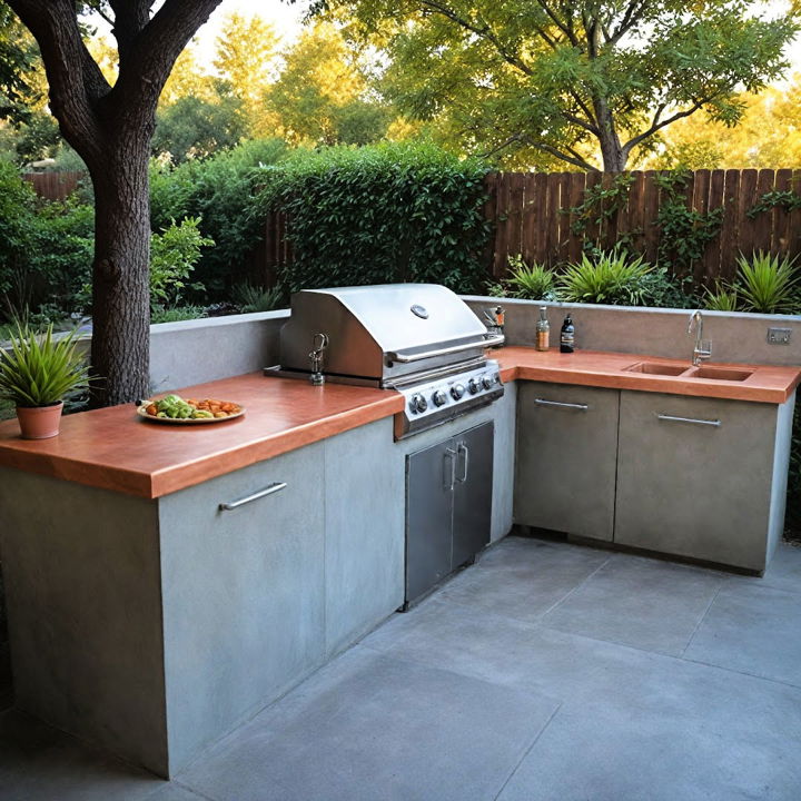 copper countertop for outdoor