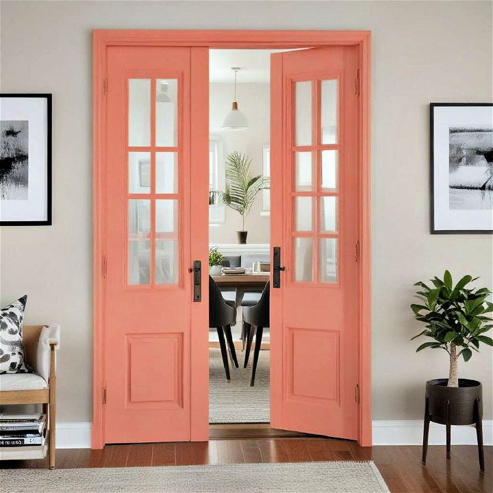 coral interior door for living room