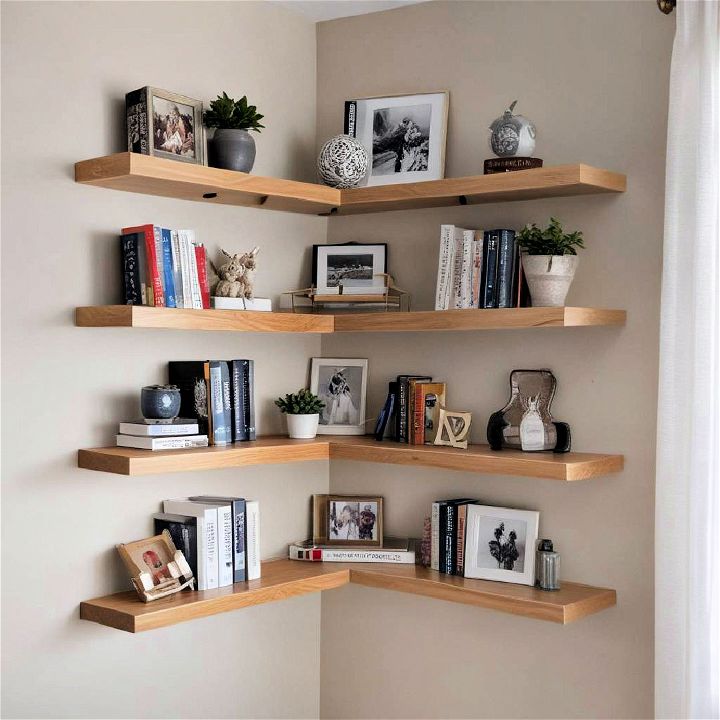 corner floating shelves