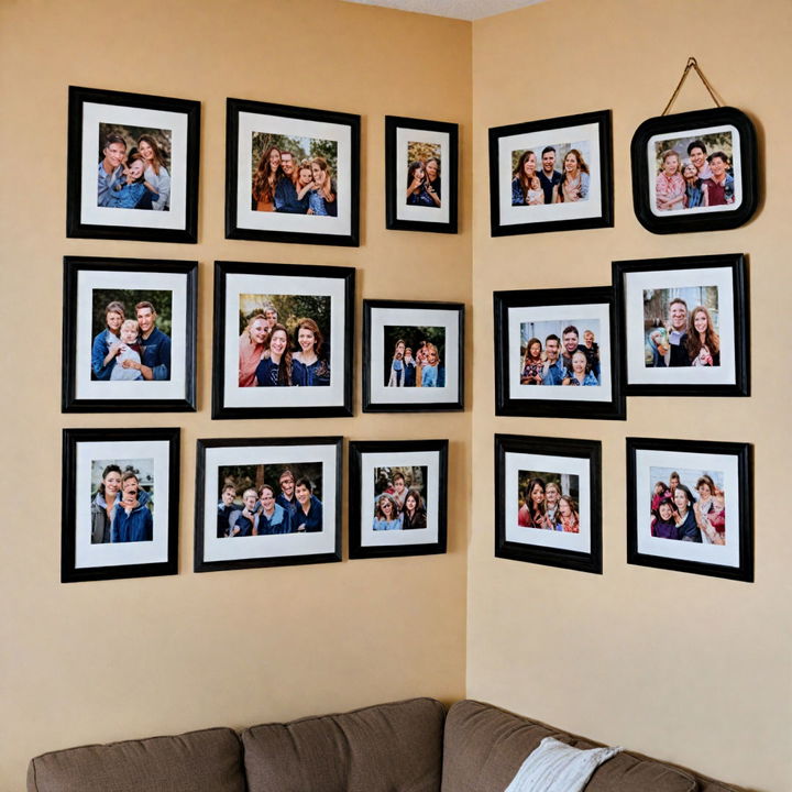 corner gallery for family pictures